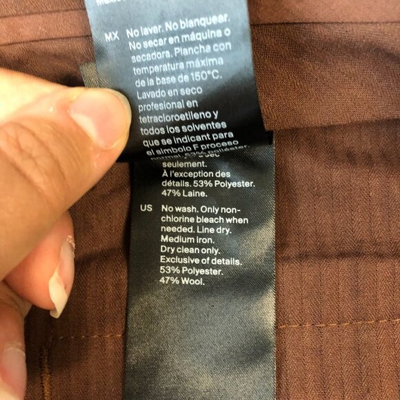 COS light mauve straight leg tapered  dress pants / slacks / trousers size 34R - Picture 9 of 16